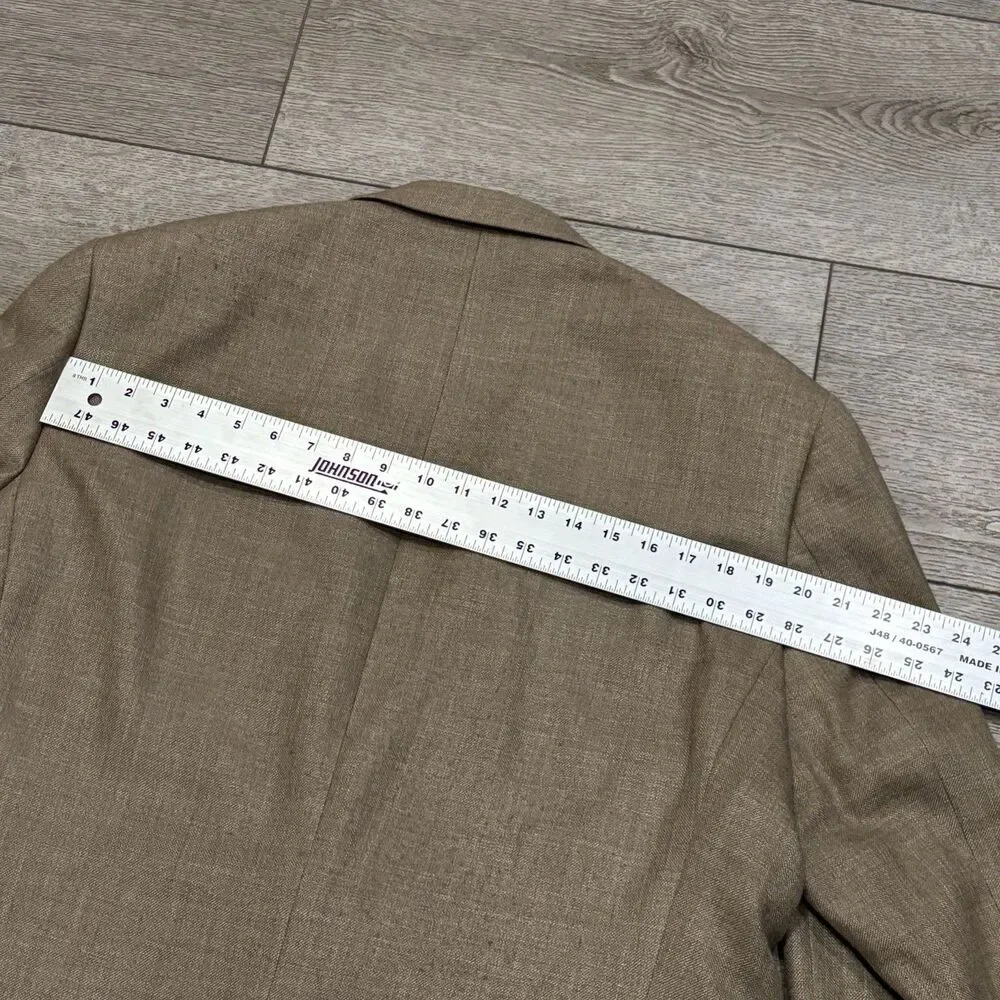 Vintage Lauren Ralph Lauren Jacket Men's 46L‎ Brown Blazer Linen Poly Blend